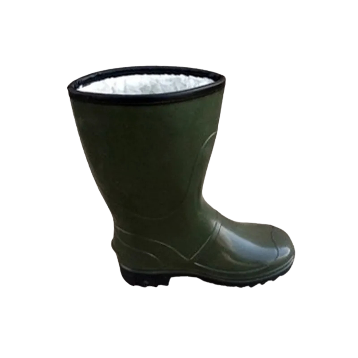 Botas de agua verdes forro borreguillo