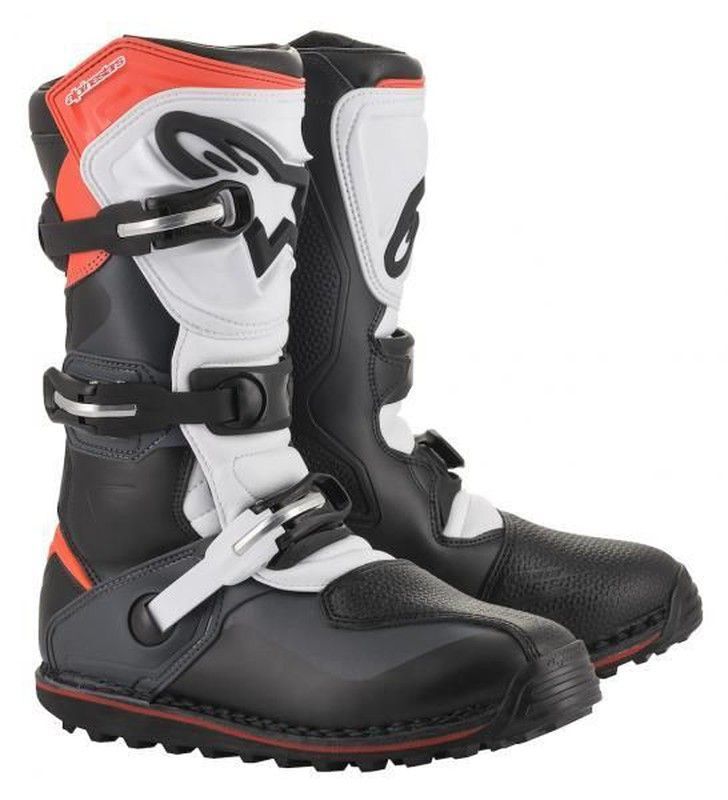 Botas Trial Alpinestars Tech T Black / Grey / Red Fluo