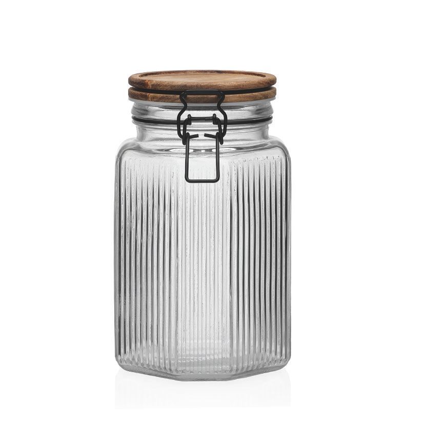 Bote C/Tapa 1500Ml.Acacia 11,4X12,2X19,8