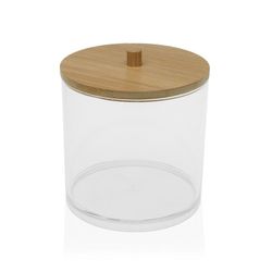 Bote Caja Metacrilato Tapa Bambú Baño