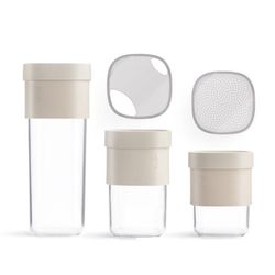 Bote cocina lekue flip storage set marrón