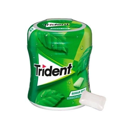 Bote Trident Hierbabuena 60 chicles Sin Azúcar (6 botes). Chicle Sin Azúcar Hierbabuena