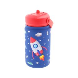 Botella Agua con Adaptador 330 ml Dark Blue/Red Rocket Creative Story