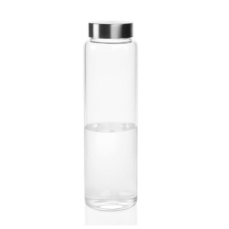 Botella de 1 l., 7,5 x 7,5 x 26,5 cm, de cristal en transparente | Colección Clear