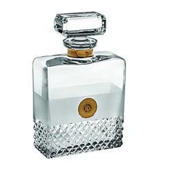 Botella de whisky Bookman de cristal y oro transparente y dorada, 14,5 x 4 x 23 cm | My Rare Spirits