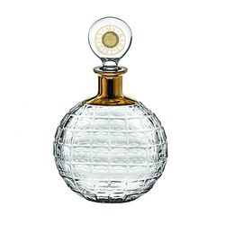 Botella de whisky Century de cristal y oro transparente y dorada, Ø 10 x 17,5 cm | My Rare Spirits