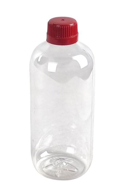 Botella Tall Boston 500ml Transparente con tapón Precinto