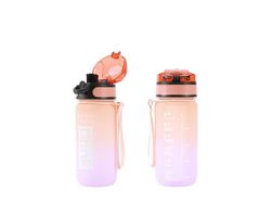 Botella Tritan 500 Ml Naranja Y Lila Regalo Itotal