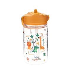 Botella Tritán Infantil Pajita 350 mlMustard Little Safari Creative Story