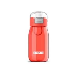 Botella zoku flip niños 465ml lisa roja zoku