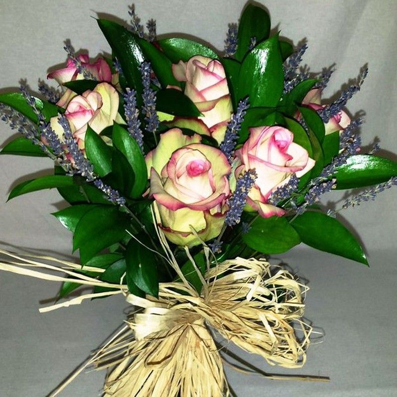 Bouquet Novia Rosa Campiña