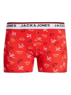 Bóxers elásticos con dibujos Jack & Jones Fiery Red
