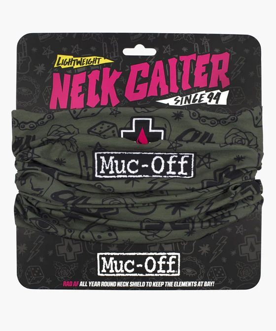 😎🔥 Braga Multifuncional Muc-Off Transpirable Verde Punk 💚🖤 | Protección Ligera y Estilo Rebelde 😎🚴‍♂️