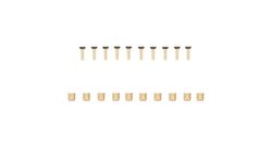 Brake part tektro hose fitting kit gold 10-pack