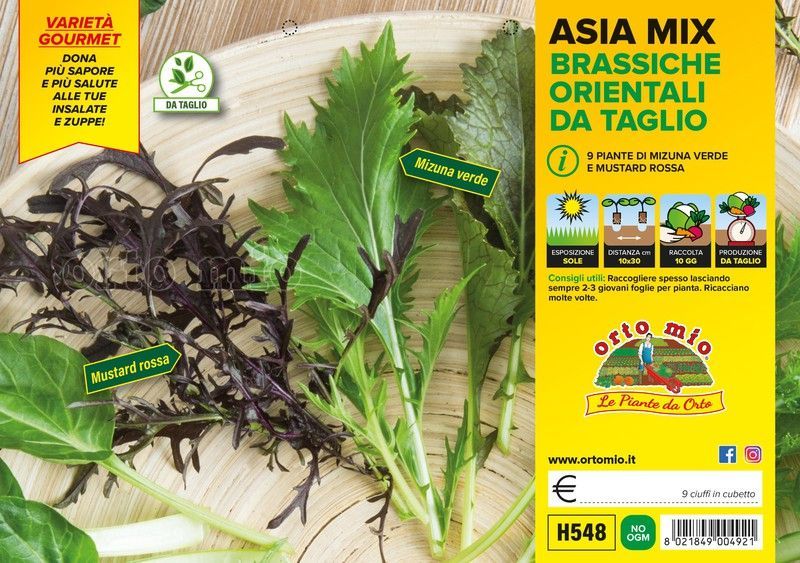 Brassicas De Corte Oriental 9 Plantas En Pack