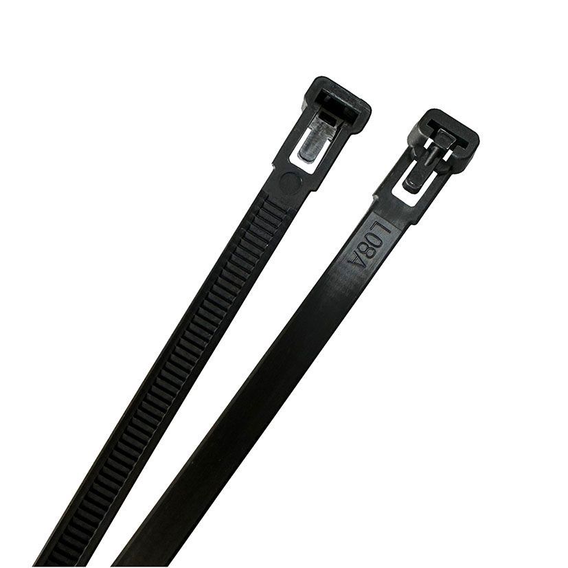 Brida Reusable Negra 7.6X300. 100 Ud