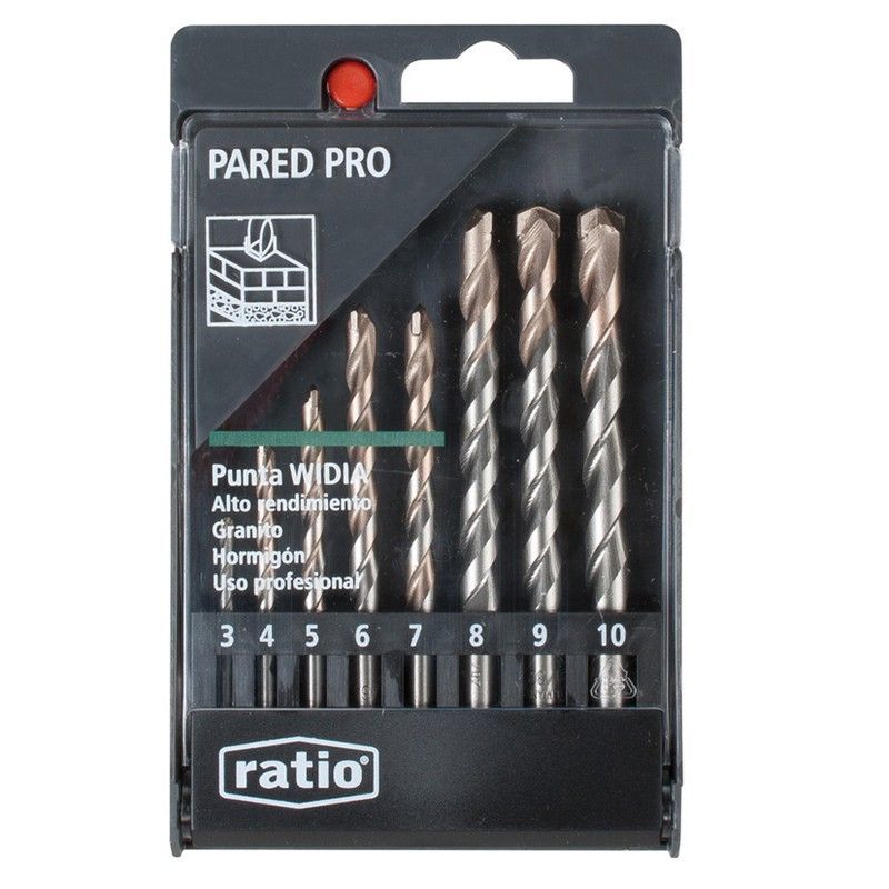 Broca pared profesional RATIO 6596 Brocas P/Pared Prof. Jgo.8  Ratio