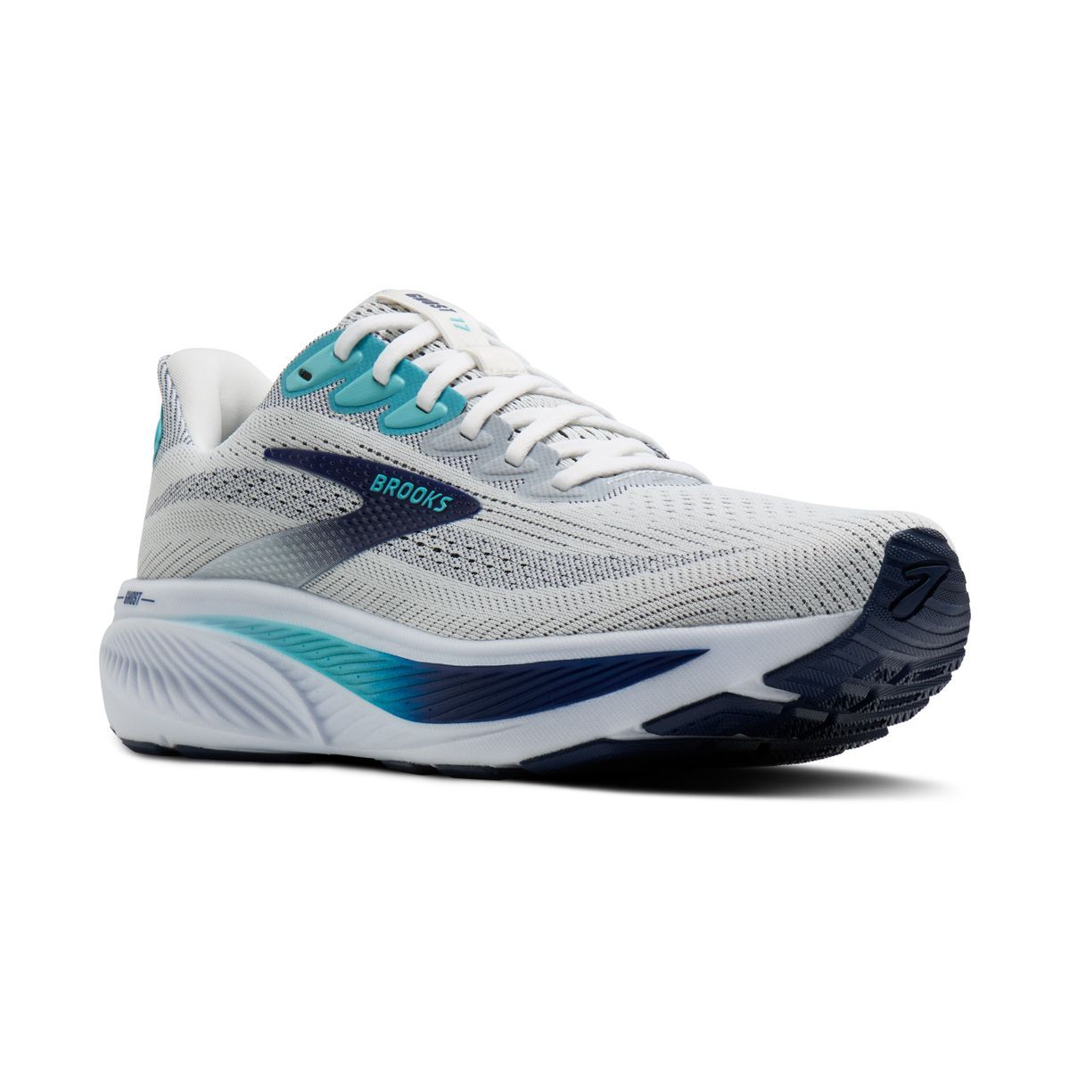 Brooks GHOST 17 Hombre White/Beacon Blue/Ipanema
