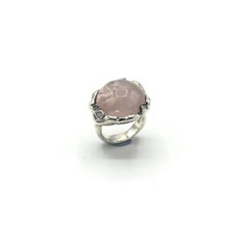 BRU2043s2 Anillo la bruixeta Cuarzo Rosa