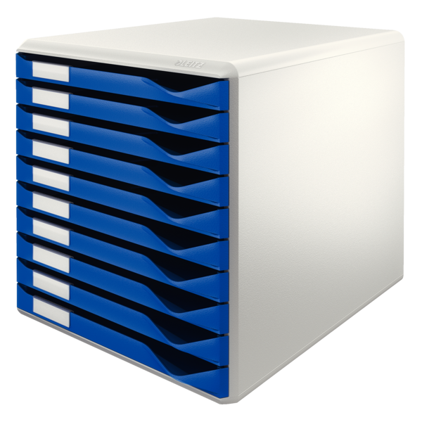 Buc para formularios 10 cajones Leitz, azul/gris