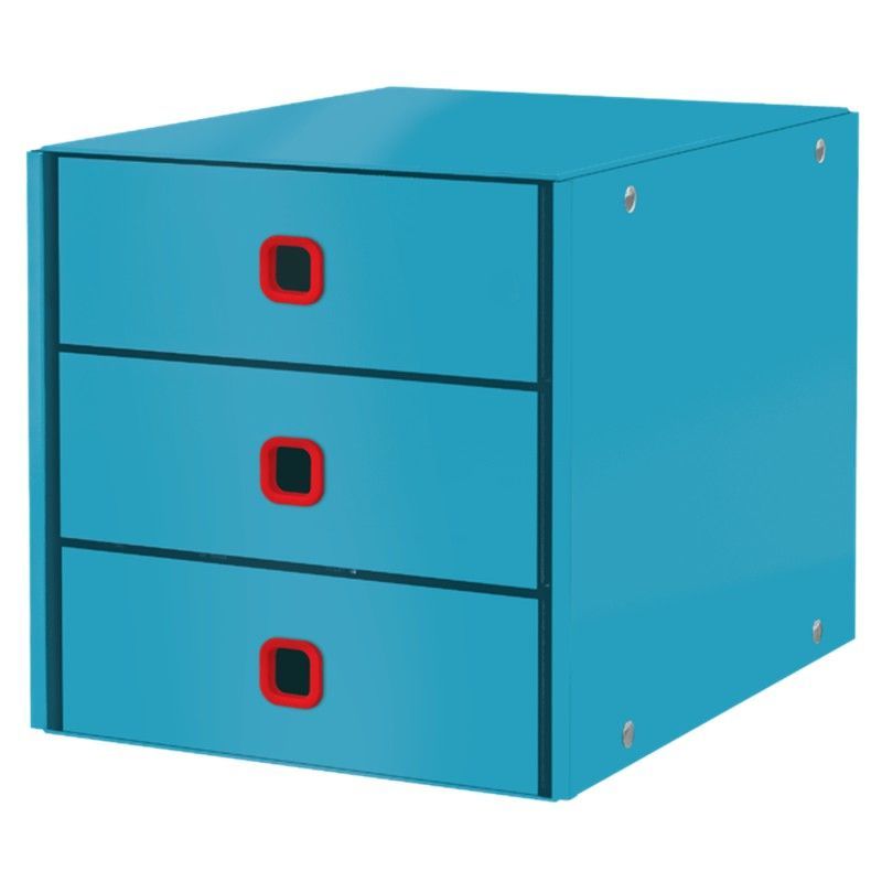 Bucs de 3 cajones Click & Store Cosy (290x283x360mm), azul