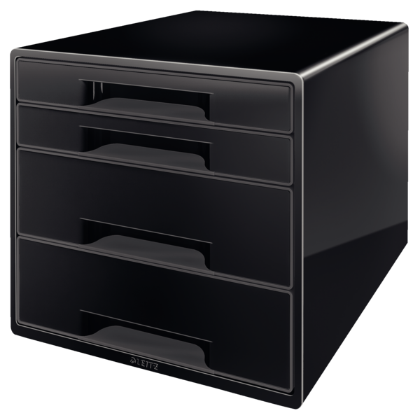 Bucs de cajones Leitz DUAL Desk Cube 4 cajones (2 grandes y 2 pequeños), negro/antracita ref. 52521095