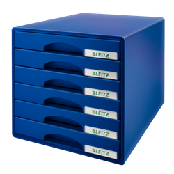 Bucs de cajones Leitz Plus. 6 cajones (pequeños), azul