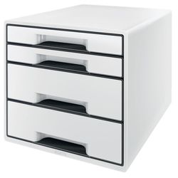 Bucs de cajones WOW Desk Cube 4 cajones (2 grandes y 2 pequeños), negro/blanco