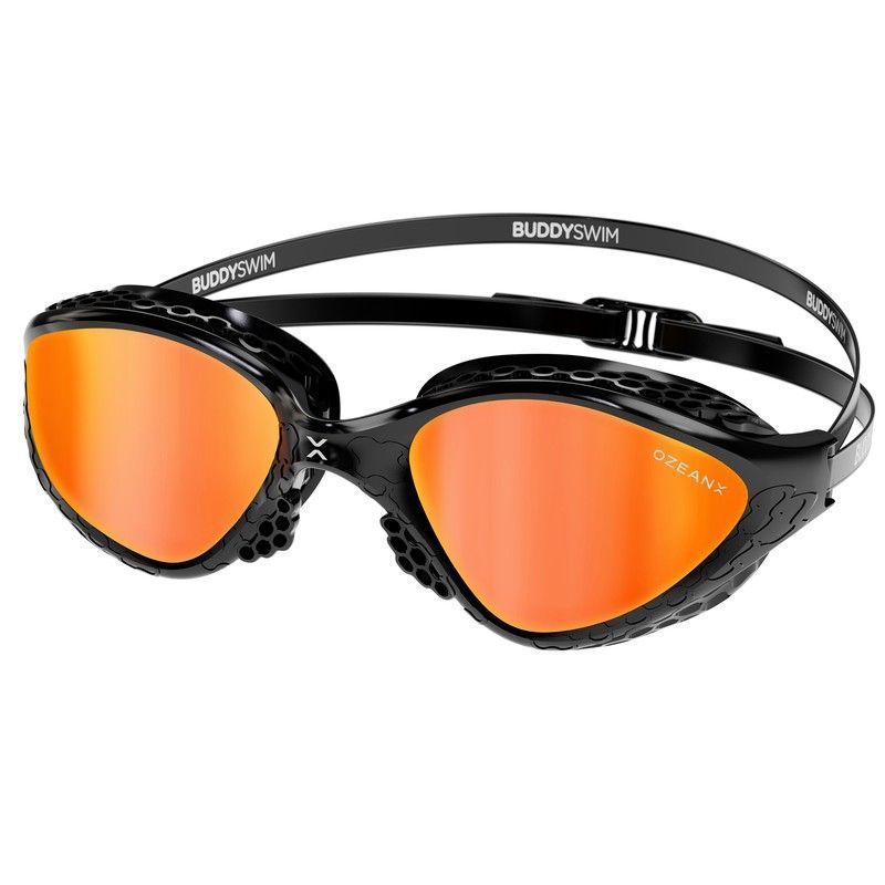 Buddyswim Goggles OzeanX Black/Orange Mirror