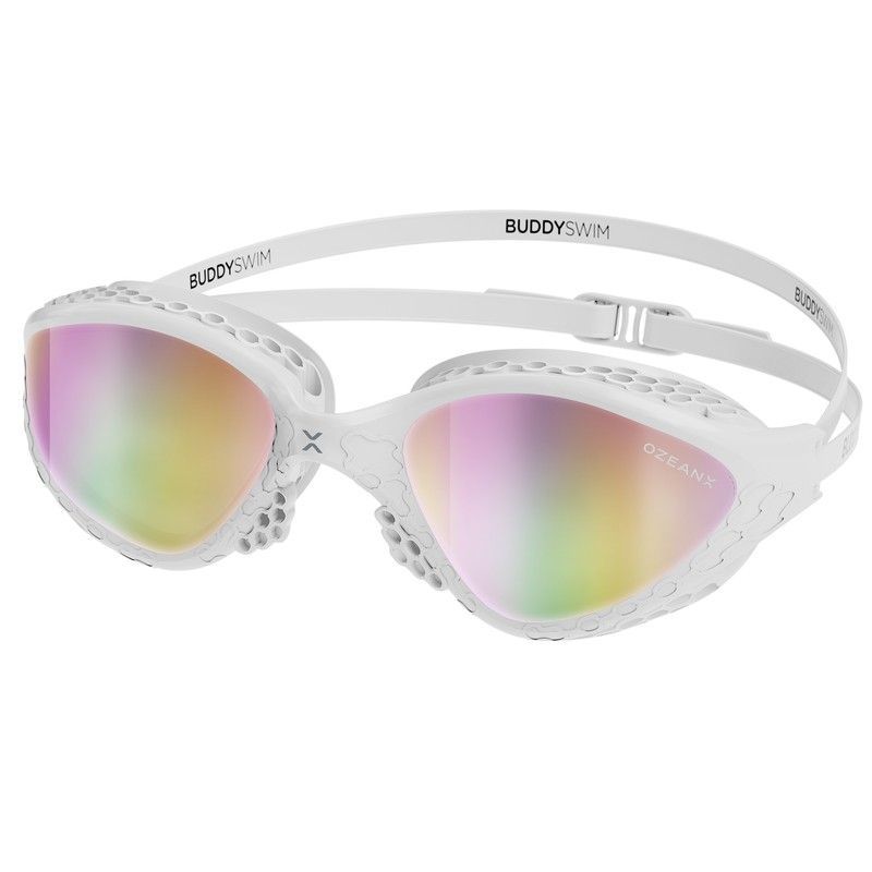 Buddyswim Goggles OzeanX White/Iridium Mirror