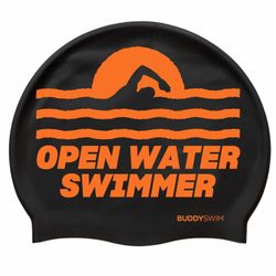 Buddyswim Gorro de natación Silicone Swim Cap OWS Black/Orange