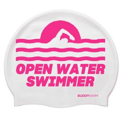 Buddyswim Gorro de natación Silicone Swim Cap OWS White/ Pink