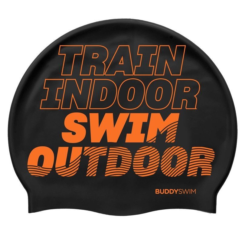 Buddyswim Gorro de natación Silicone Swim Cap TSO Black/Orange