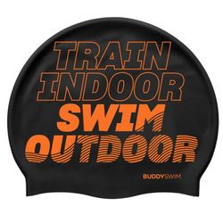 Buddyswim Gorro de natación Silicone Swim Cap TSO Black/Orange