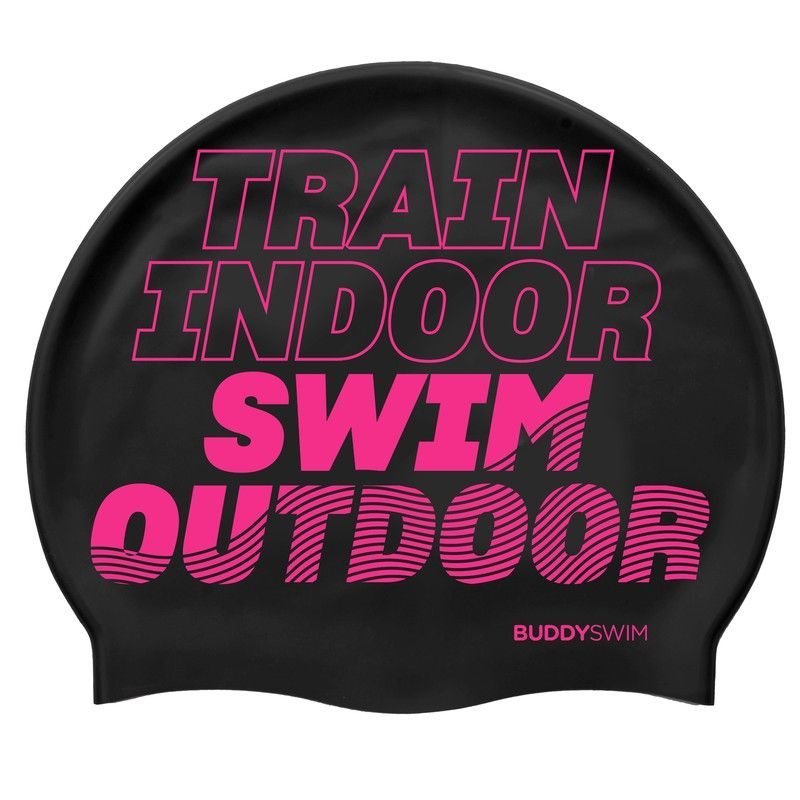 Buddyswim Gorro de natación Silicone Swim Cap TSO Black/Pink
