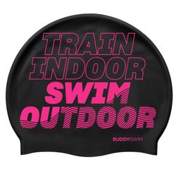 Buddyswim Gorro de natación Silicone Swim Cap TSO Black/Pink