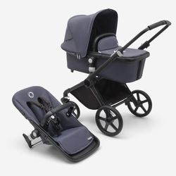 Bugaboo Fox Cub completo negro/azul tormenta-azul tormenta