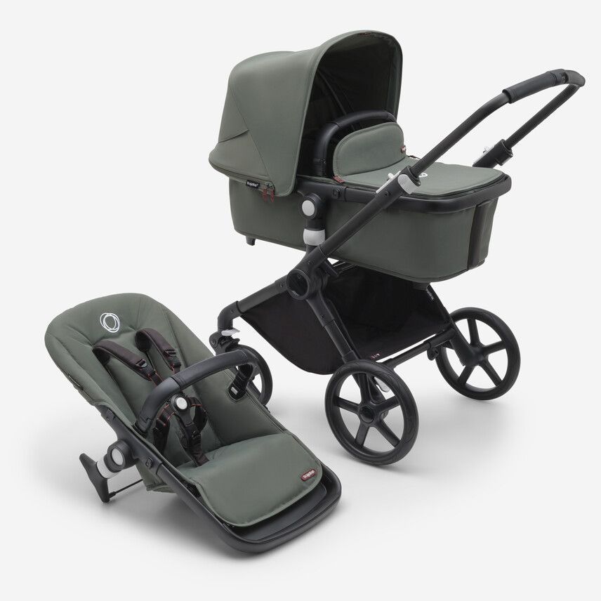 Bugaboo Fox Cub completo negro/verde bosque-verde bosque