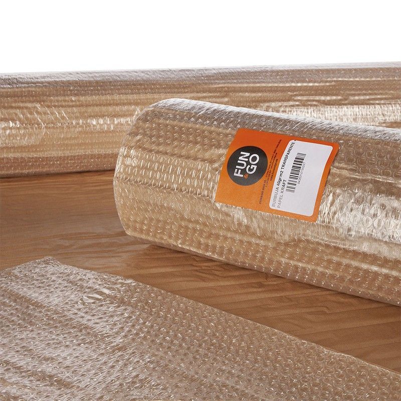 Burbuja Transp.+Papel Kraft 1, 20X10M