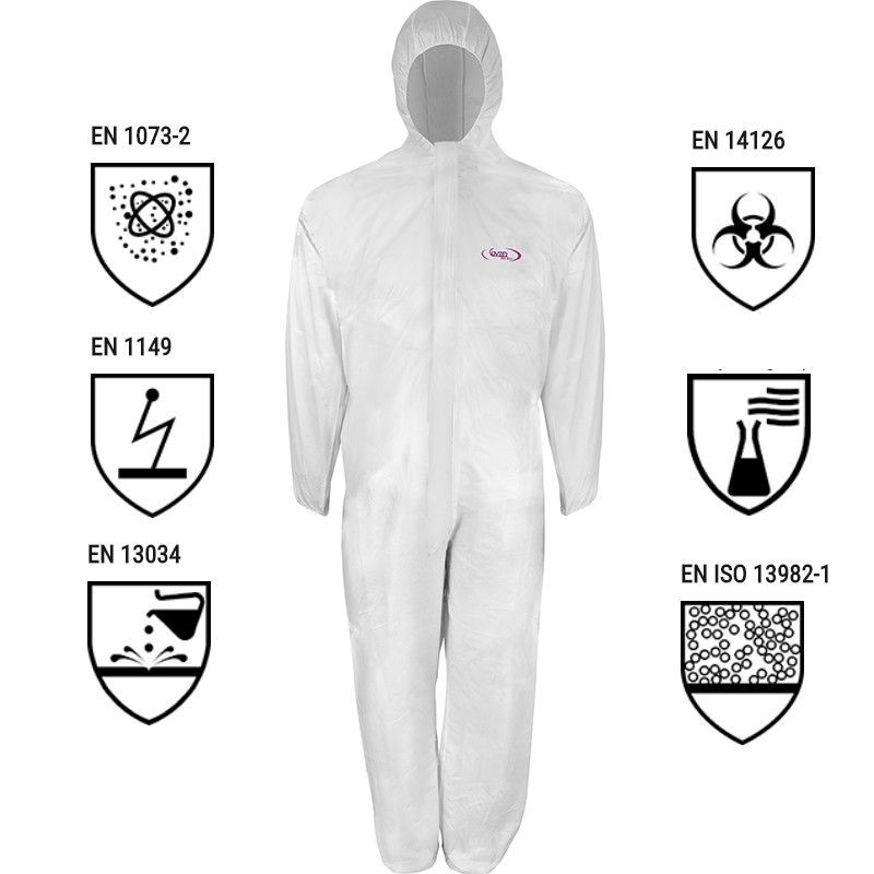 Buzo blanco desechable Tipo 5B y 6B