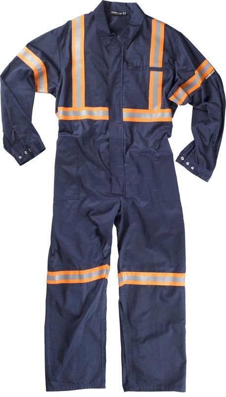 Buzo con cierre de cremallera oculta Marino / Naranja