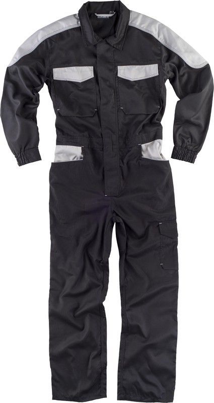 Buzo multibolsillos con refuerzo en culera Negro / Gris Claro