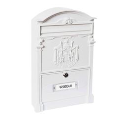 Buzón Aluminio Resid.26x9xh42cm Blanco