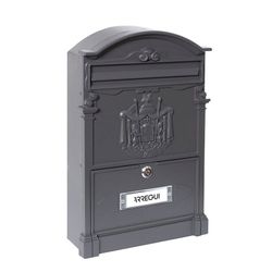 Buzón Aluminio Residencia 26x9xh42cm Grafito