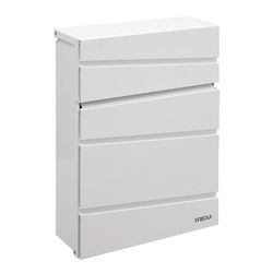 Buzon Arregui Flysch. Acero. Color blanco. 365 al. x 275 an. x 105 fd.