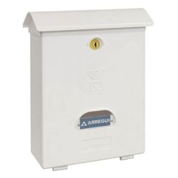 Buzón classico de plastico Arregui. Color blanco.