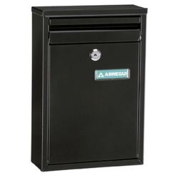 Buzón de exterio/interior Arregui Zaguan. Color negro.