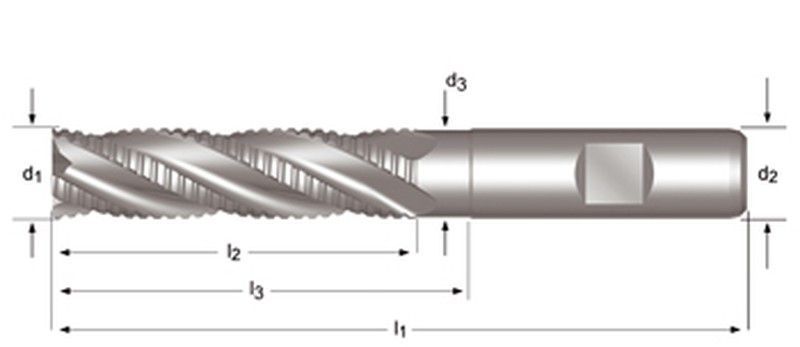 C403 - dormer hss-e brillante din 1835 b shank fresas desbaste nf din 844 l din 844 l