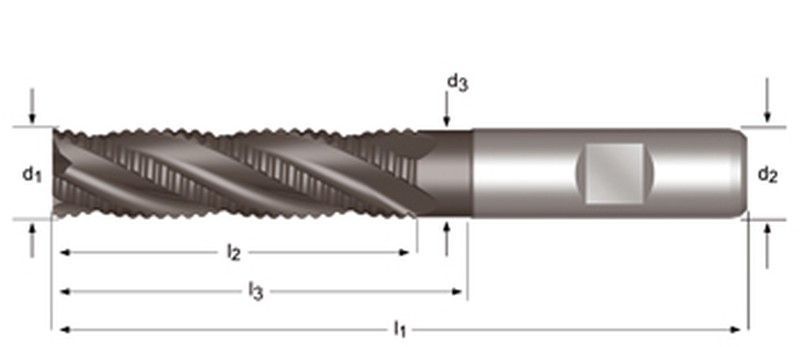 C948 - dormer hss-e-pm alcrona din 1835 b shank fresas desbaste nra din 844 l din 844 l