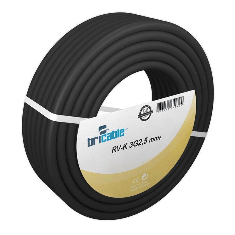 Cab.Elect 3x2,5� Negro. 25m.